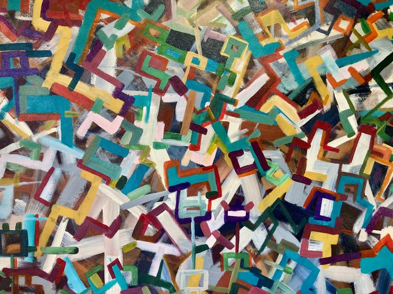 Original Cubism Abstract Painting by Rhyan Taylor