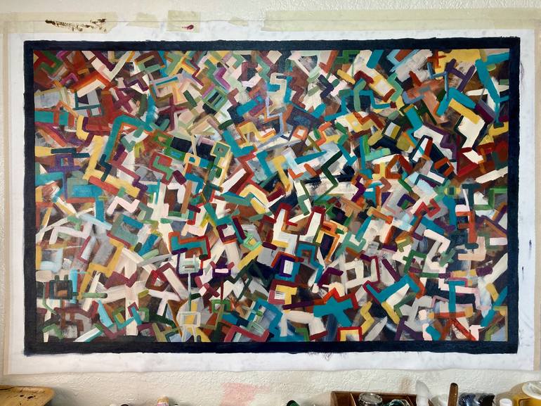 Original Cubism Abstract Painting by Rhyan Taylor