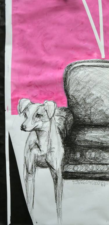 Original Figurative Dogs Paintings by Xenia Toth