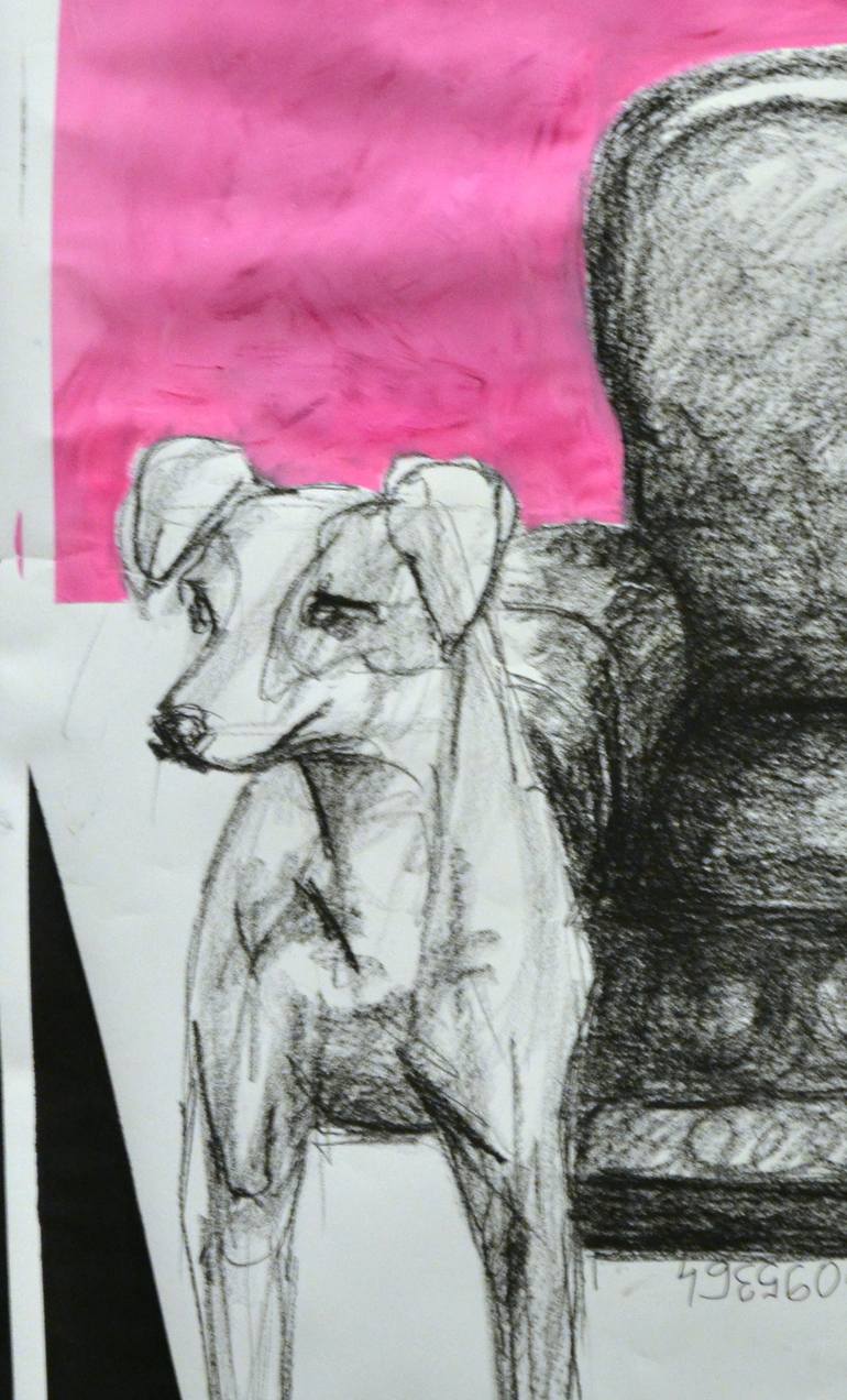 Original Figurative Dogs Painting by Xenia Toth