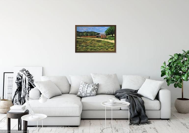 Original Realism Landscape Painting by Abitha Mary Kose