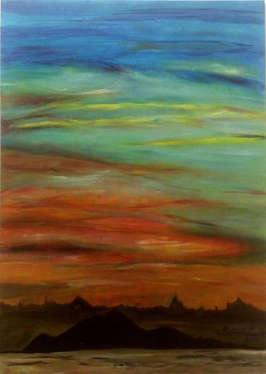 Print of Abstract Expressionism Landscape Paintings by Serish Zeeshan