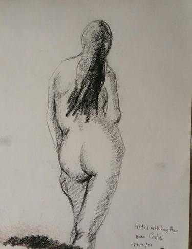 Original Realism Nude Drawings by Anne Costello