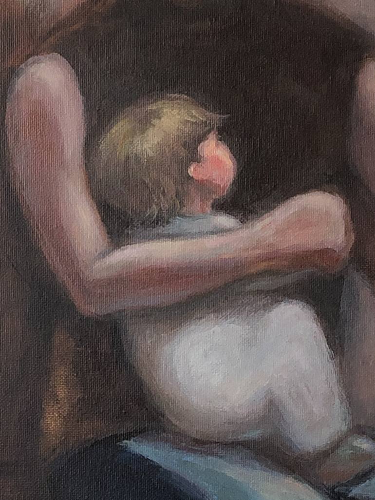 Original Figurative Family Painting by Finnie Chen