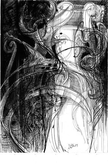 Original Fine Art Abstract Drawings by Boyan Yanev