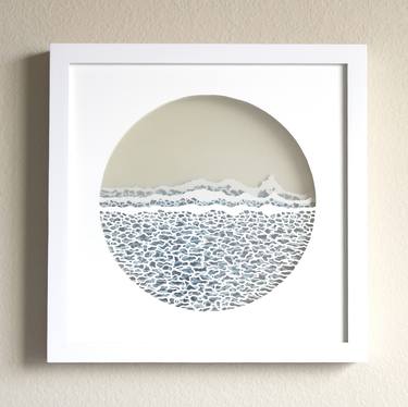 Original Abstract Seascape Sculpture by Kyoko Endo