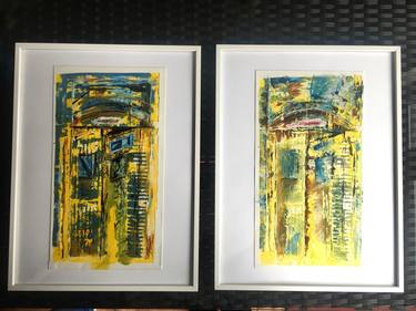 Print of Abstract Expressionism Architecture Printmaking by Vicki Jones