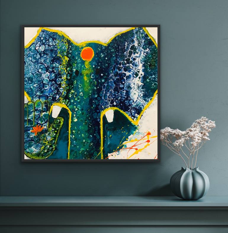 Original Abstract Expressionism Abstract Painting by Kanak Kiran
