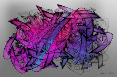 Original Abstract Graffiti Mixed Media by Ryan Ovsienko