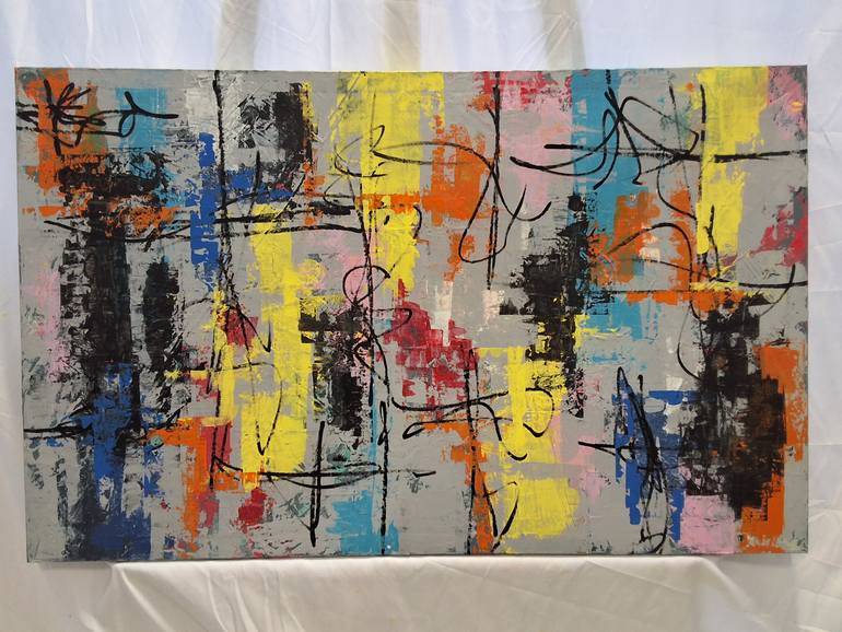 Original Abstract Expressionism Abstract Painting by Dwayne Huzar
