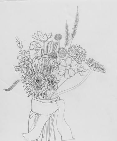 Original Realism Floral Drawings by Jill Jeannides