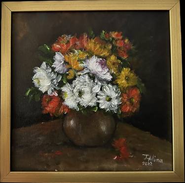 Original Modern Floral Paintings by Alina Tanase