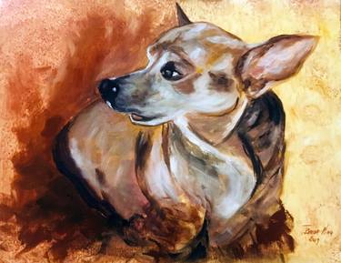 Print of Dogs Paintings by Alina Tanase