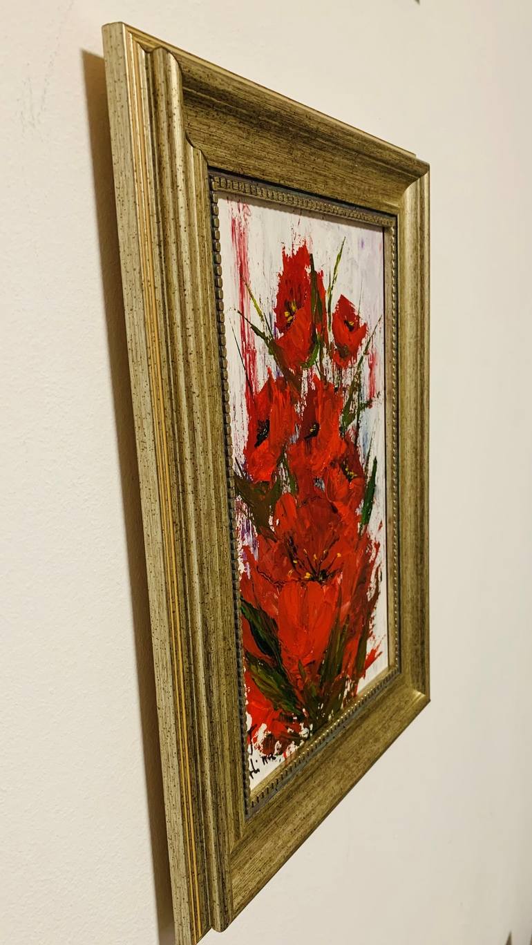 Original Modern Floral Painting by Alina Tanase