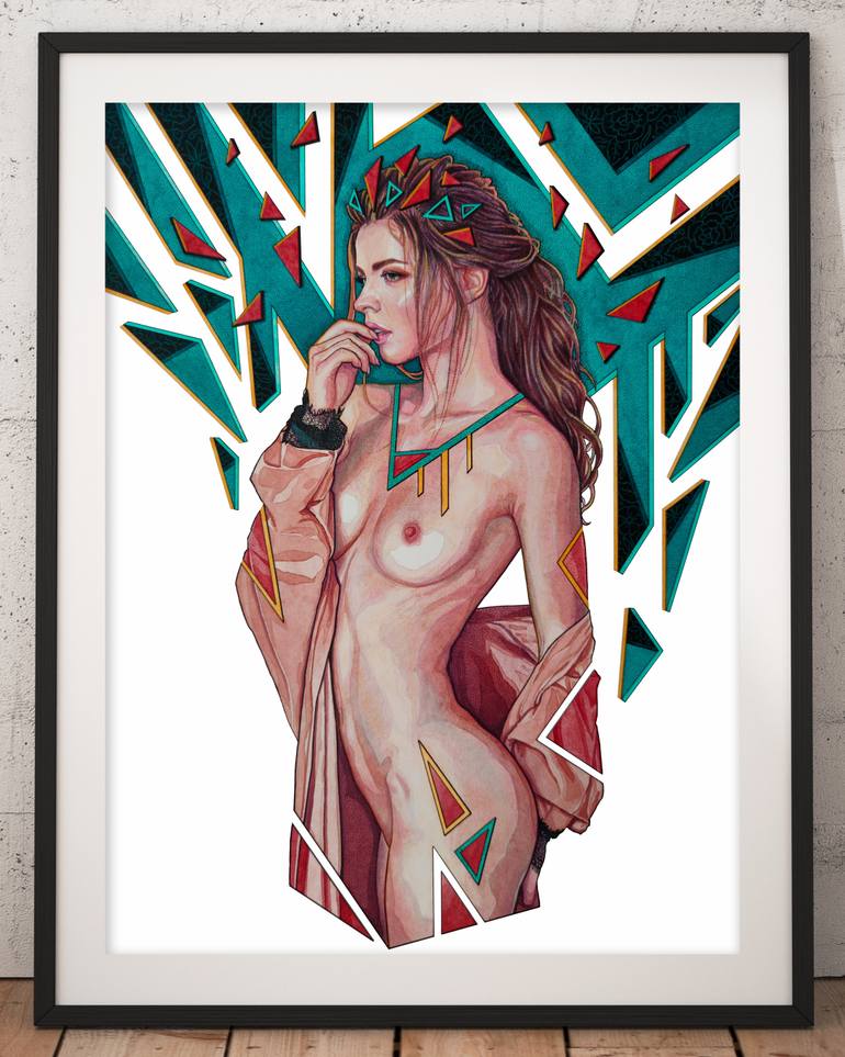 Original Contemporary Nude Painting by Oleg Kaznacheiev