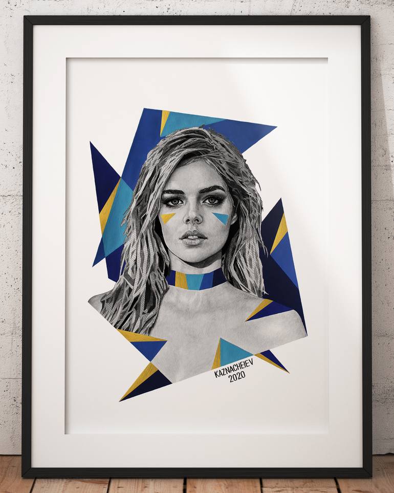 Original Figurative People Drawing by Oleg Kaznacheiev