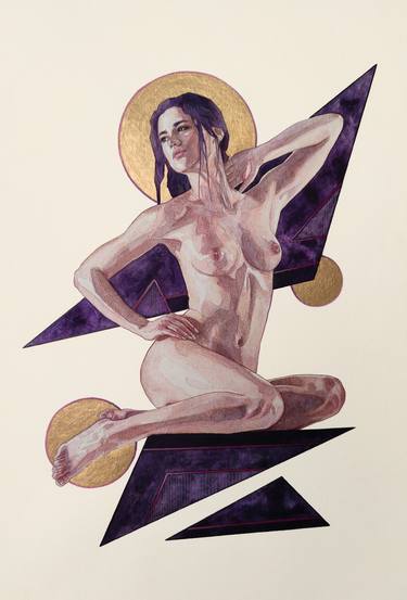 Print of Figurative Nude Paintings by Oleg Kaznacheiev