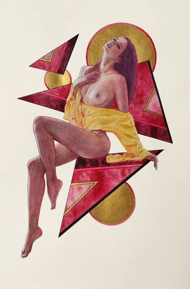 Original Illustration Nude Paintings by Oleg Kaznacheiev