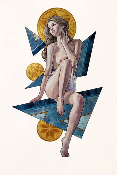 Print of Figurative Nude Paintings by Oleg Kaznacheiev