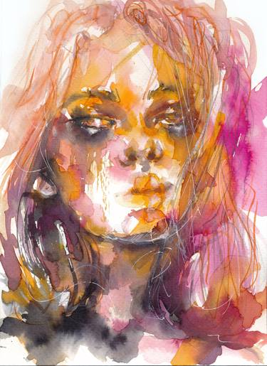 Original Abstract Portrait Paintings by Doriana Popa