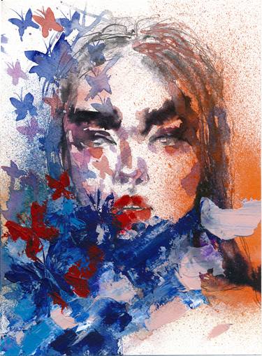 Original Abstract Portrait Paintings by Doriana Popa