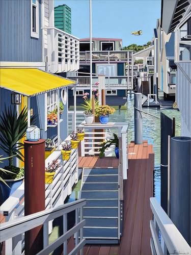 Saatchi Art Artist Alex Nizovsky; Paintings, “Sausalito / Kappas Marina Pier” #art