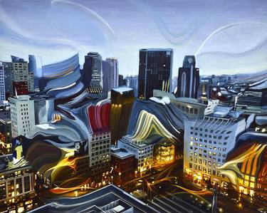 Original Abstract Architecture Paintings by Alex Nizovsky