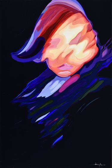 Original Abstract Expressionism Portrait Paintings by Alex Nizovsky