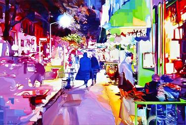 Original Abstract Cities Paintings by Alex Nizovsky