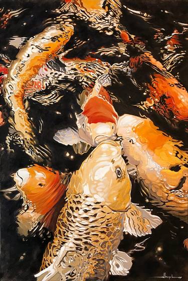 Print of Abstract Fish Paintings by Alex Nizovsky