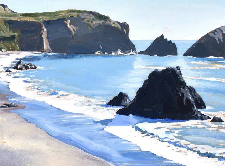 Original Beach Painting by Alex Nizovsky