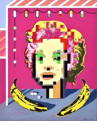 PIXELATED MARILYN AND TWO BANANAS image