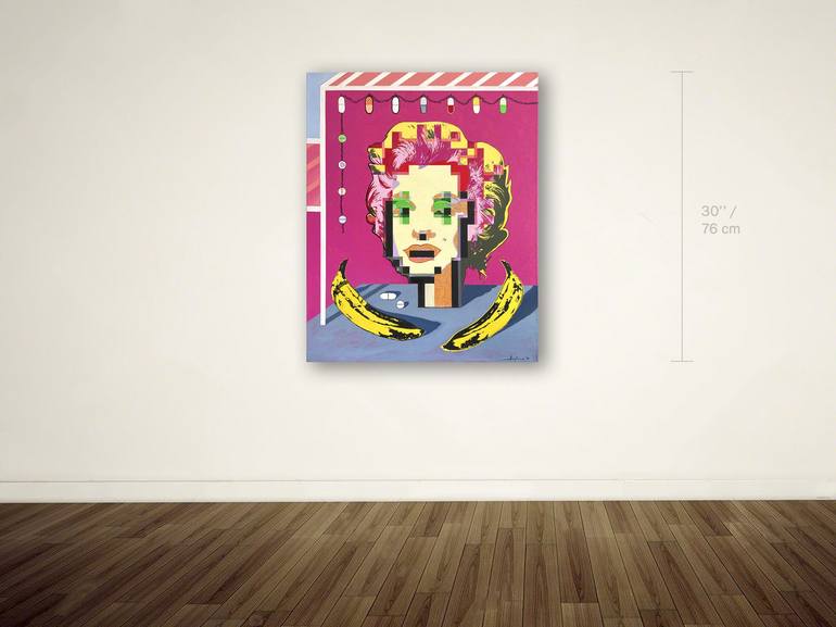 Original Dada Pop Culture/Celebrity Painting by Alex Nizovsky