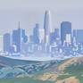 View of San Francisco from Mount Tamalpais - Detail 1