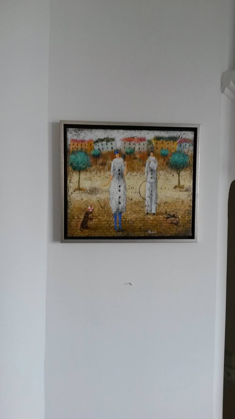 Original Expressionism People Painting by Gia Revazi