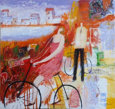 Original Bicycle Paintings by Gia Revazi