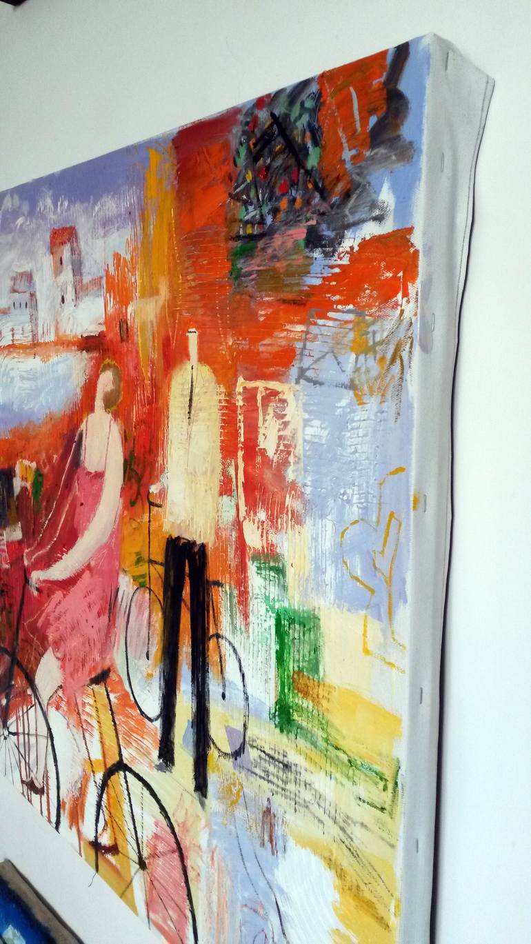 Original Expressionism Transportation Painting by Gia Revazi