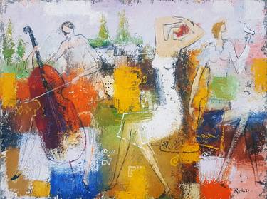 Original Expressionism Music Paintings by Gia Revazi