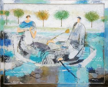 Original Boat Paintings by Gia Revazi