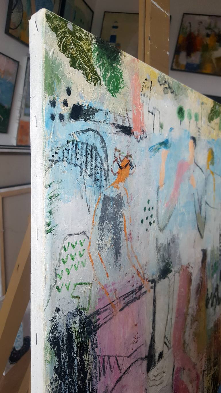 Original Expressionism Love Painting by Gia Revazi