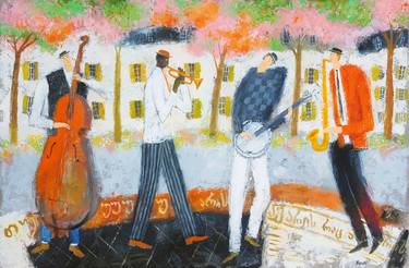Original Expressionism Music Paintings by Gia Revazi
