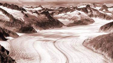 Aerial View of Mendenhall Glacier, Alaska thumb