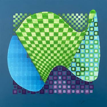 Original Abstract Geometric Painting by Sylvain Collette
