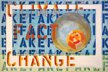 Original Conceptual Politics Paintings by Sylvain Collette
