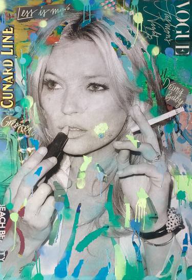 Original Fine Art Pop Culture/Celebrity Collage by Diana Catherine Eger