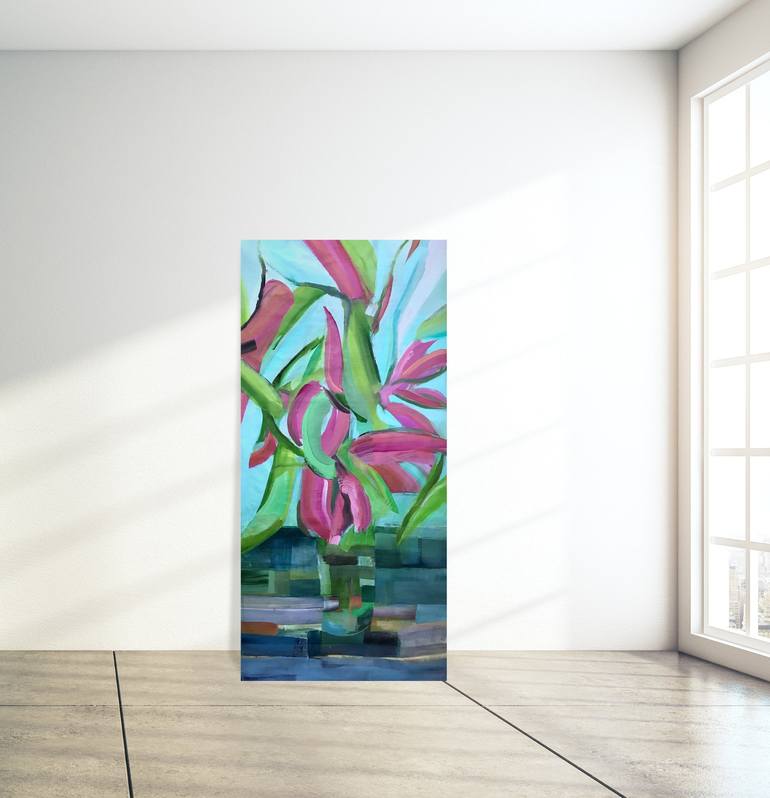 Original Abstract Floral Painting by Maria-Josephin Hagewald