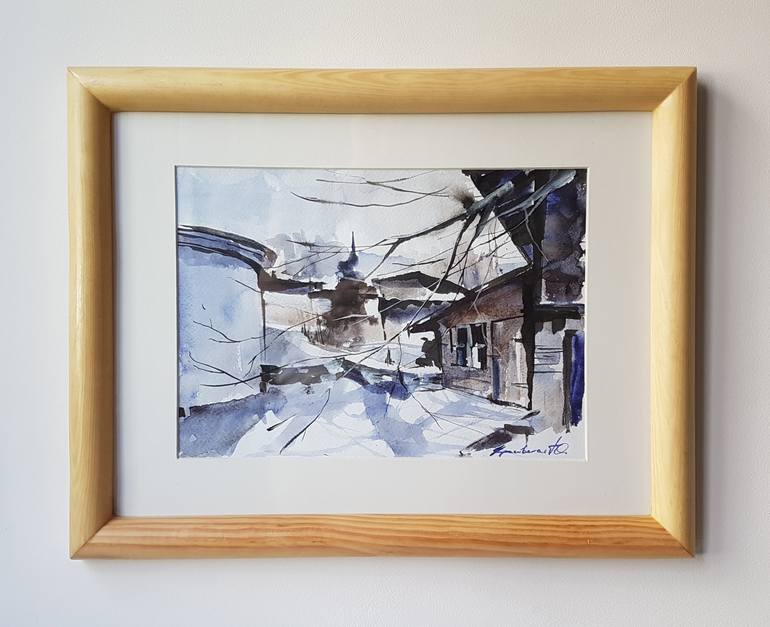 Original Documentary Architecture Painting by Yulia Krasovska