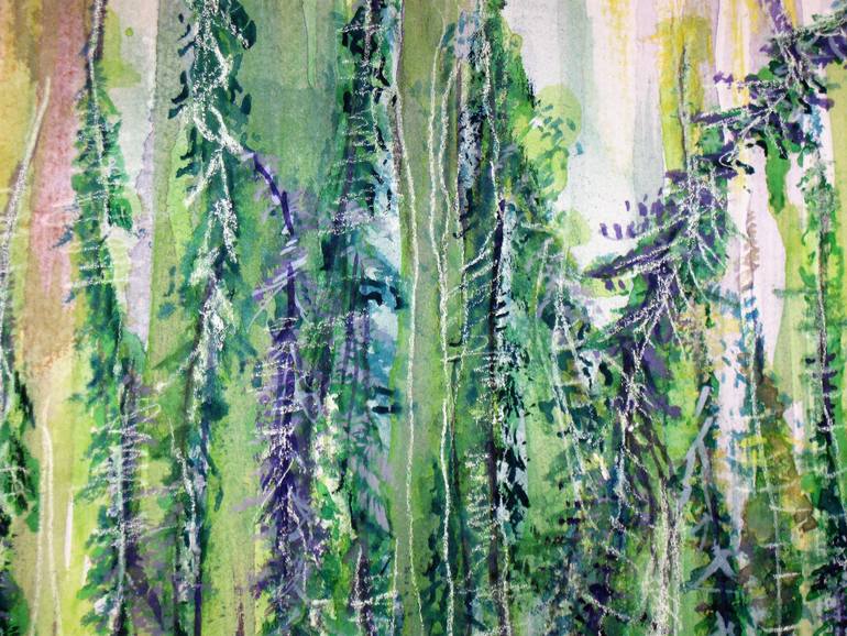 Original Expressionism Nature Painting by Lou Ann Branz