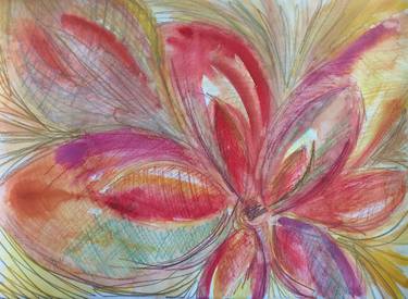 Original Abstract Floral Paintings by Lou Ann Branz