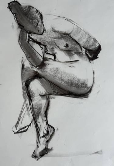 Original Figurative Body Drawing by Satenik Ghulijanyan